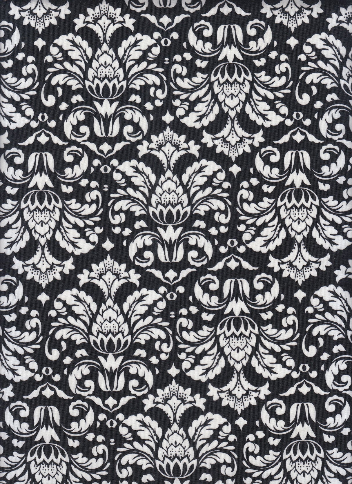 Damask Print Stretch Knit Fabric