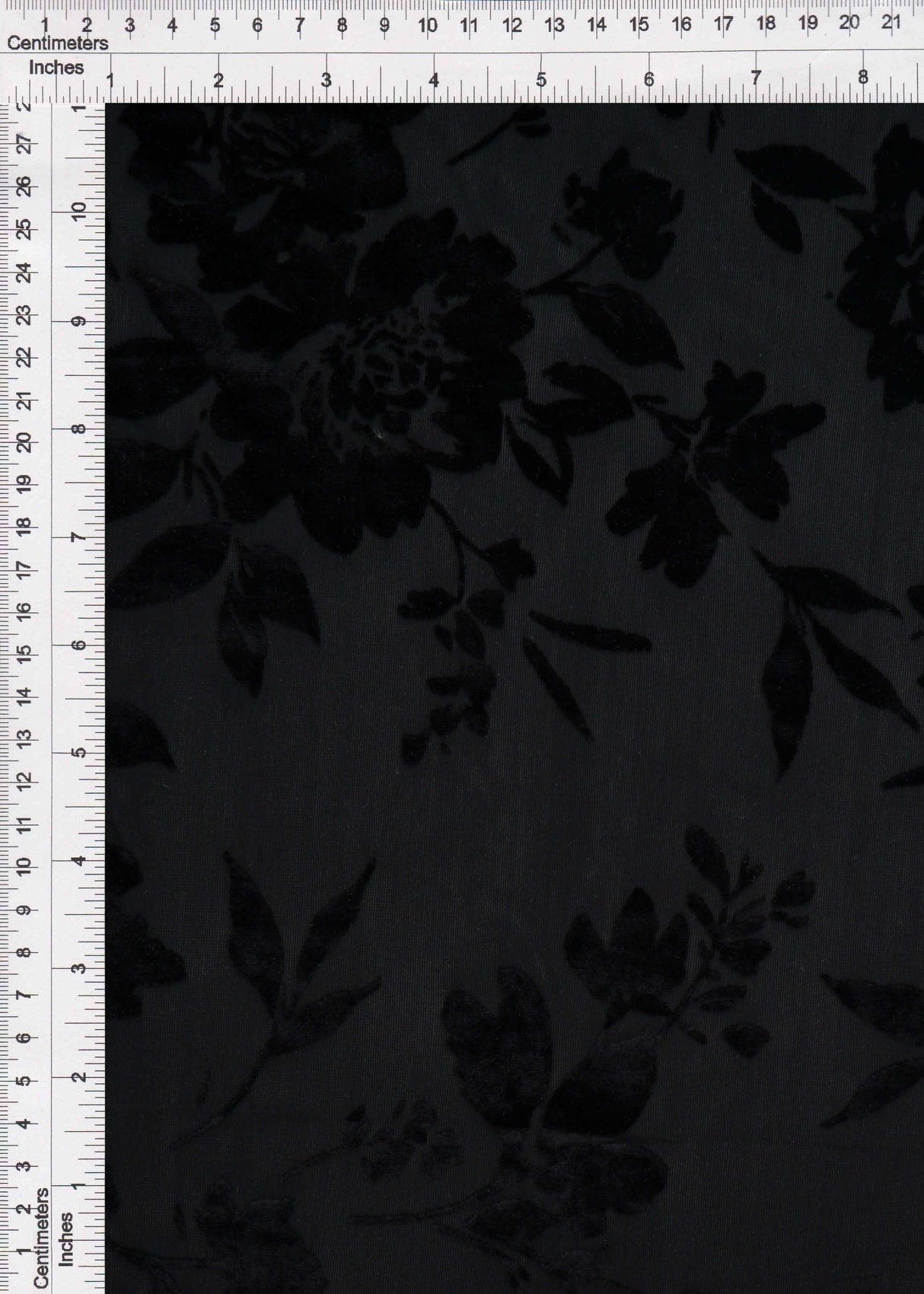 Floral Velvet Burnout Stretch Knit