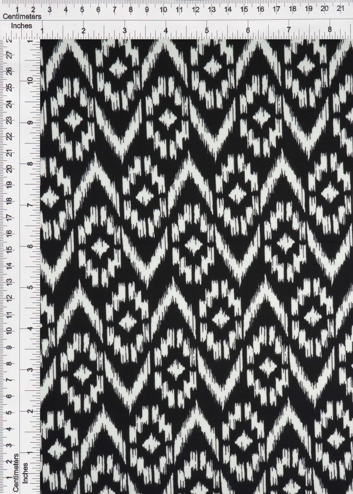 1 Yard Brushed DTY Tribal Print Knit Fabric 170 GSM, 58/60? Wide Polyester Spandex Blend