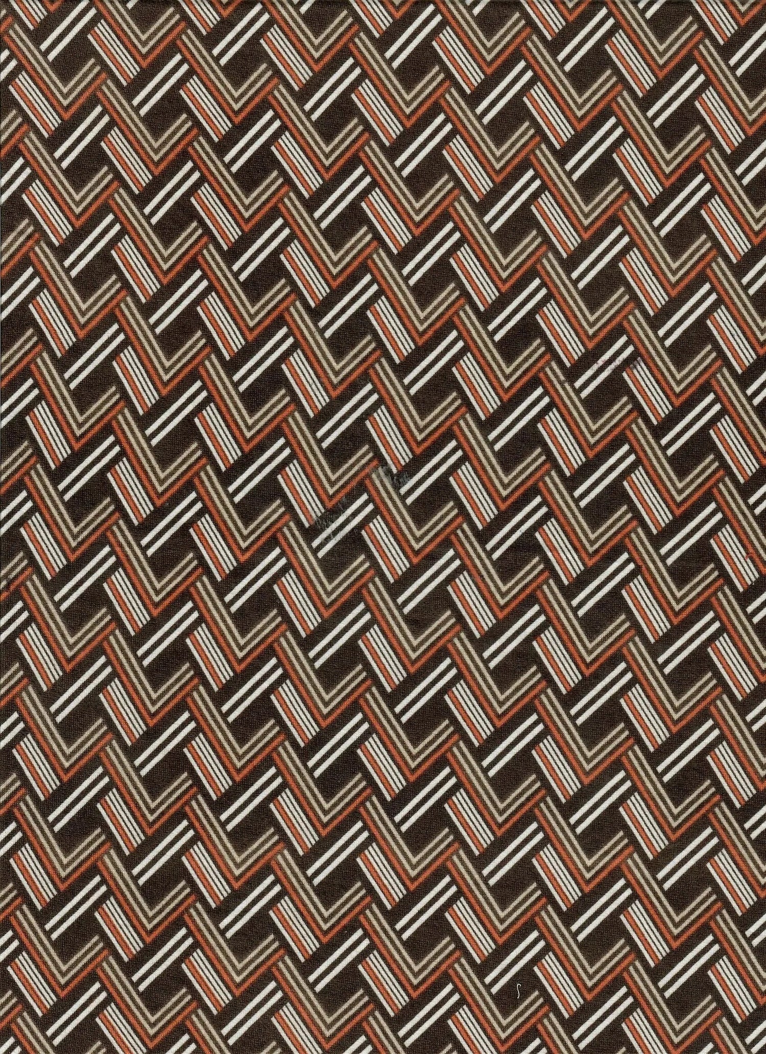 1 Yard Polyester Spandex 170 GSM Brushed DTY Chevron Print Fabric Soft 58/60" Width