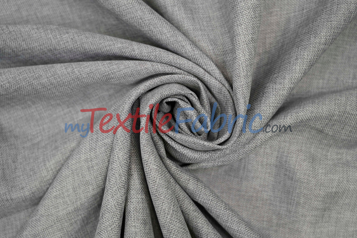 Vintage Linen Polyester Fabric - Faux Burlap, Rustic Natural Look, 58/60" Width (1 Yard)