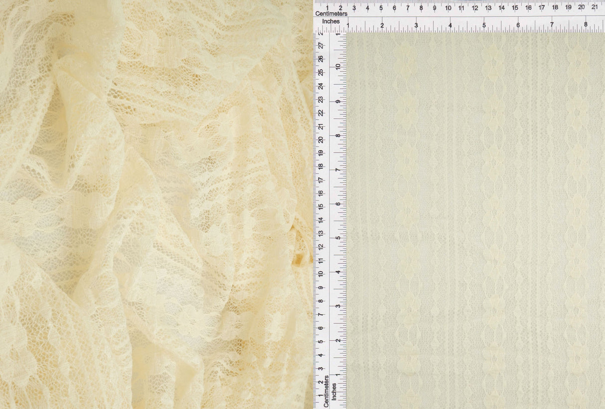 Floral Lace Textured Knit Fabric