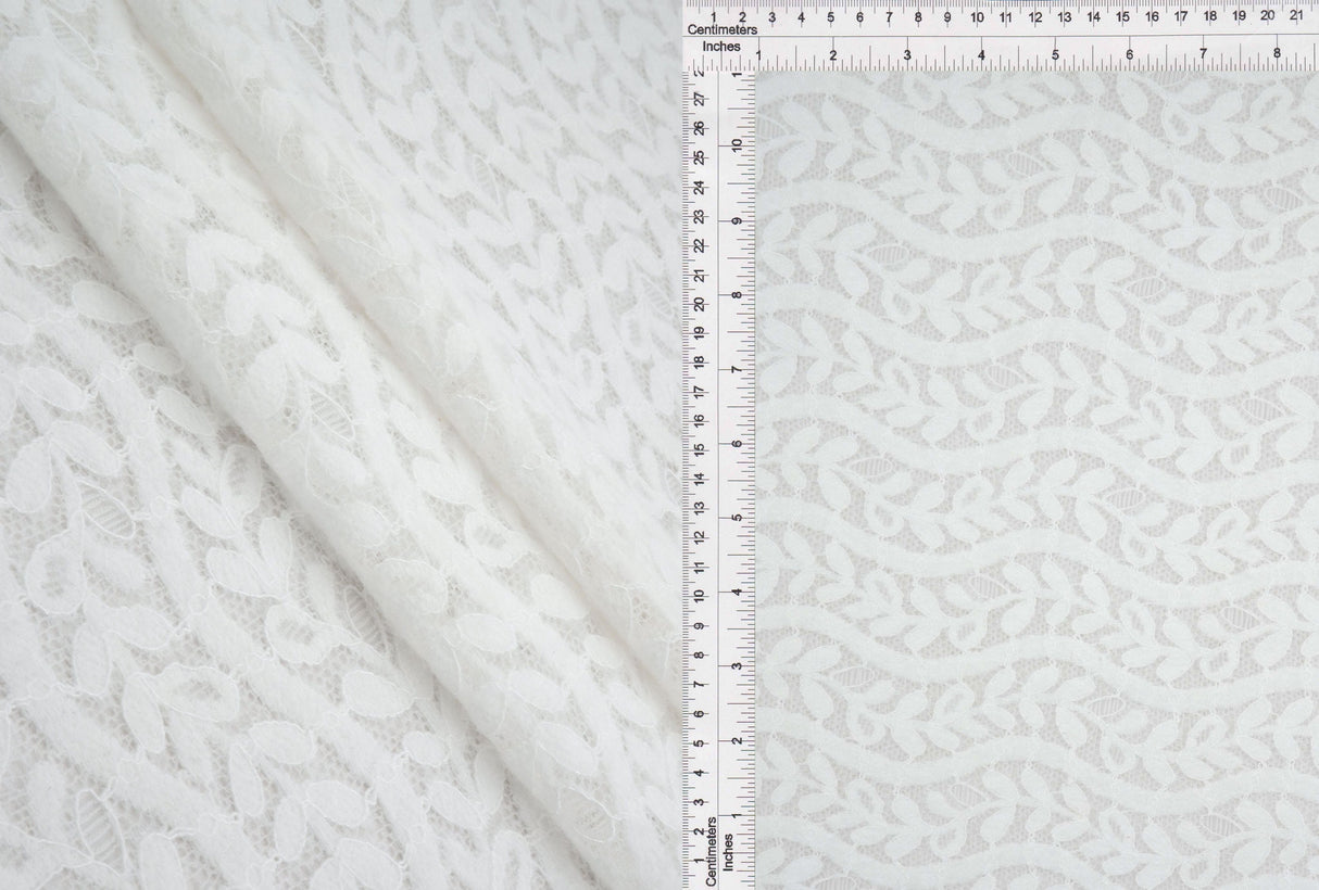 Leaf Pattern Lace Knit Fabric