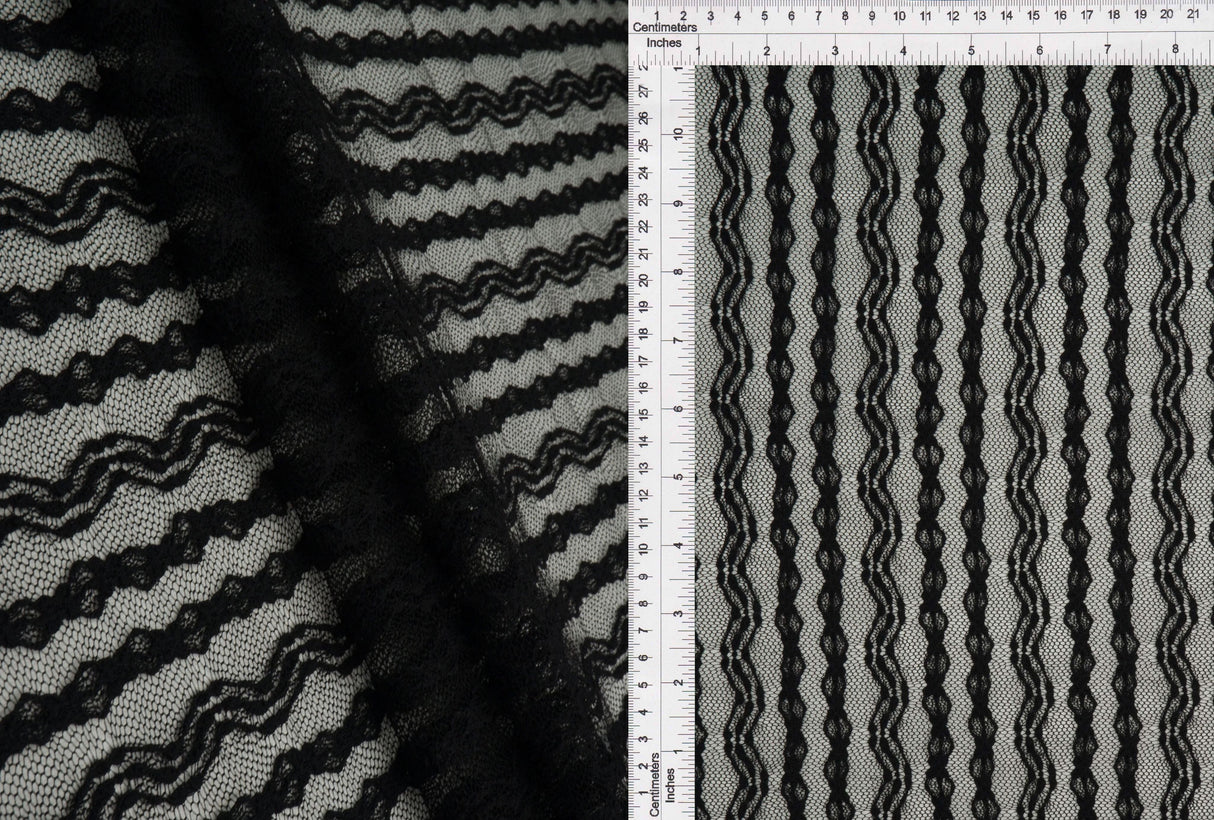 Chevron Lace Textured Knit