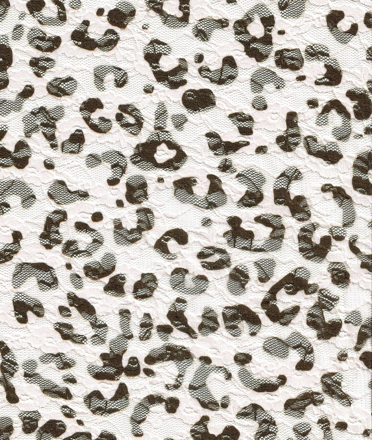 Leopard Print Stretch Lace Fabric