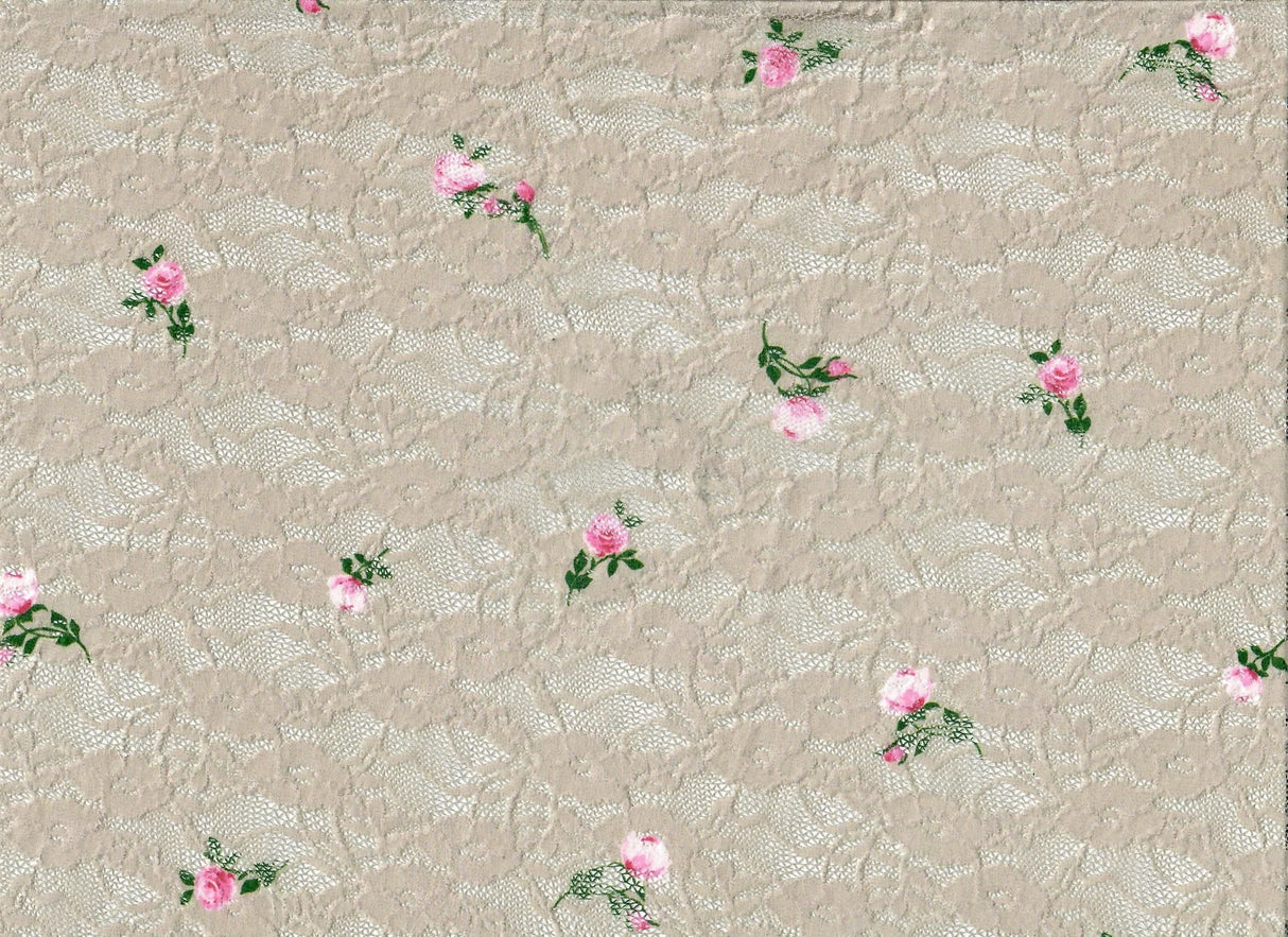 Floral Print Lace Fabric Ditsy