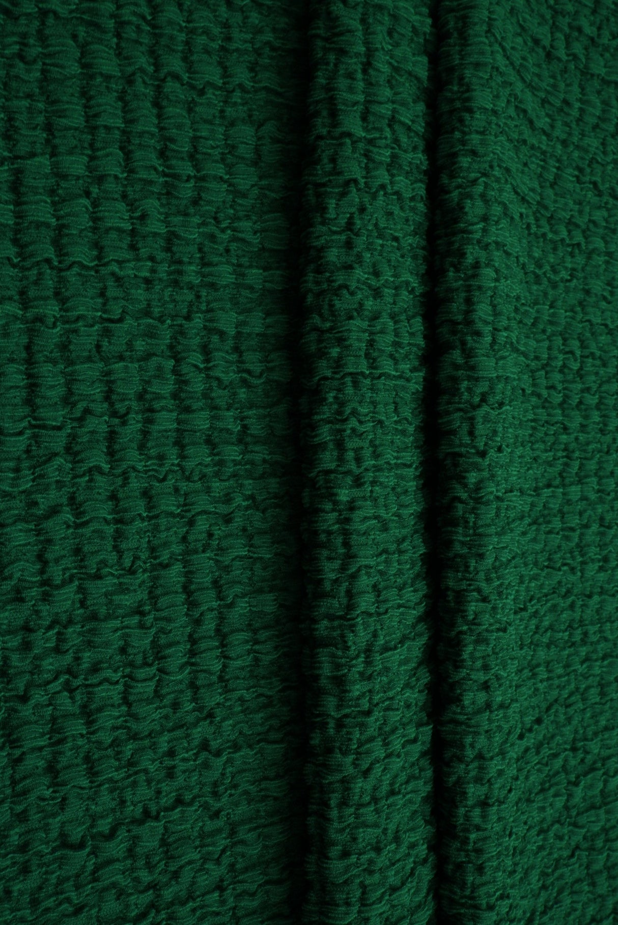 Waffle Crepe Solid Knit Fabric