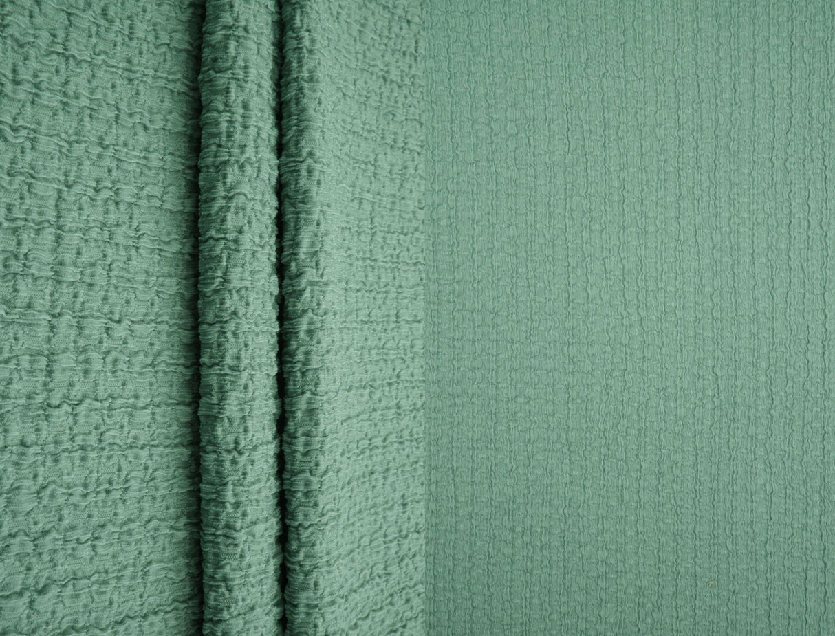 Waffle Crepe Solid Knit Fabric