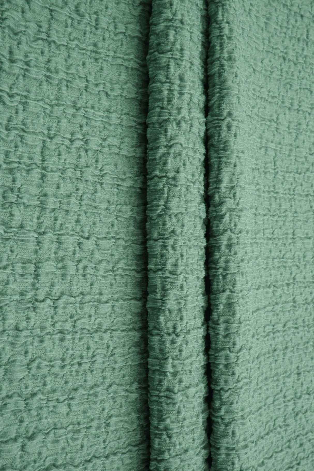 Waffle Crepe Solid Knit Fabric