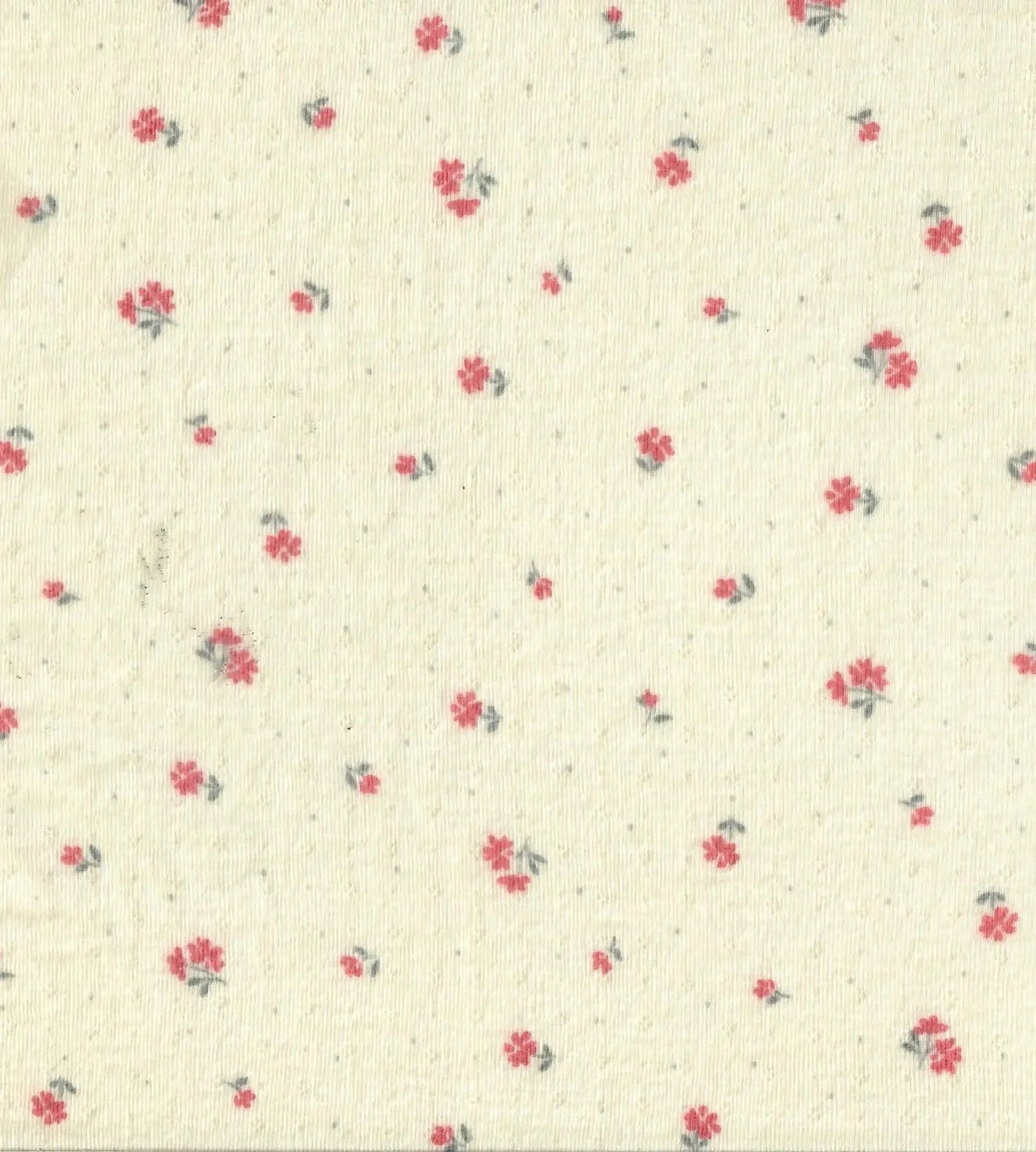 1 Yard Cotton-Style Ditsy Pointelle Print Knit Fabric, 61/63'' Wide Polyester Spandex Blend