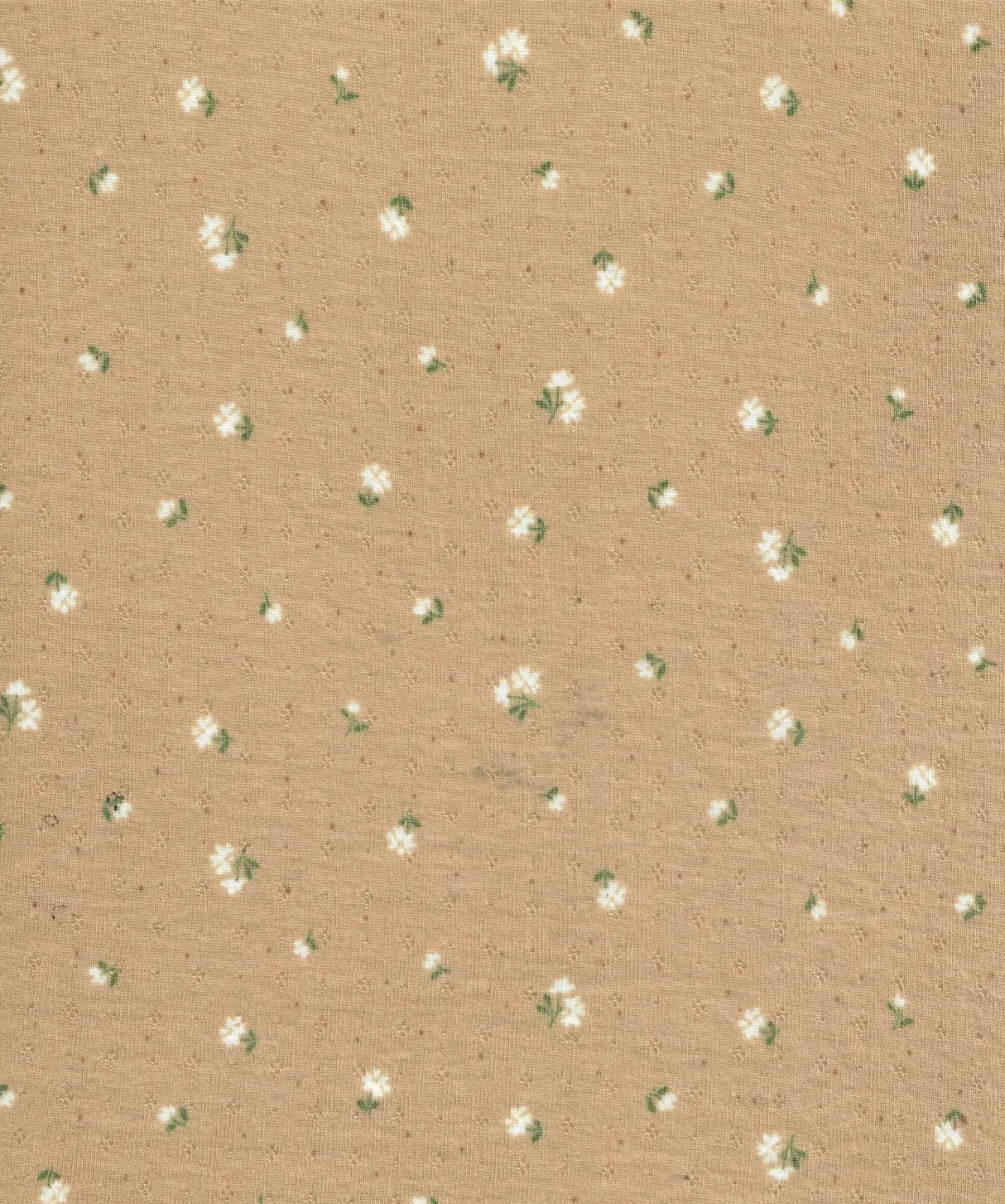 1 Yard Ditsy Pointelle Print Knit Fabric, Cotton Style Stretch 61/63 Inches Wide