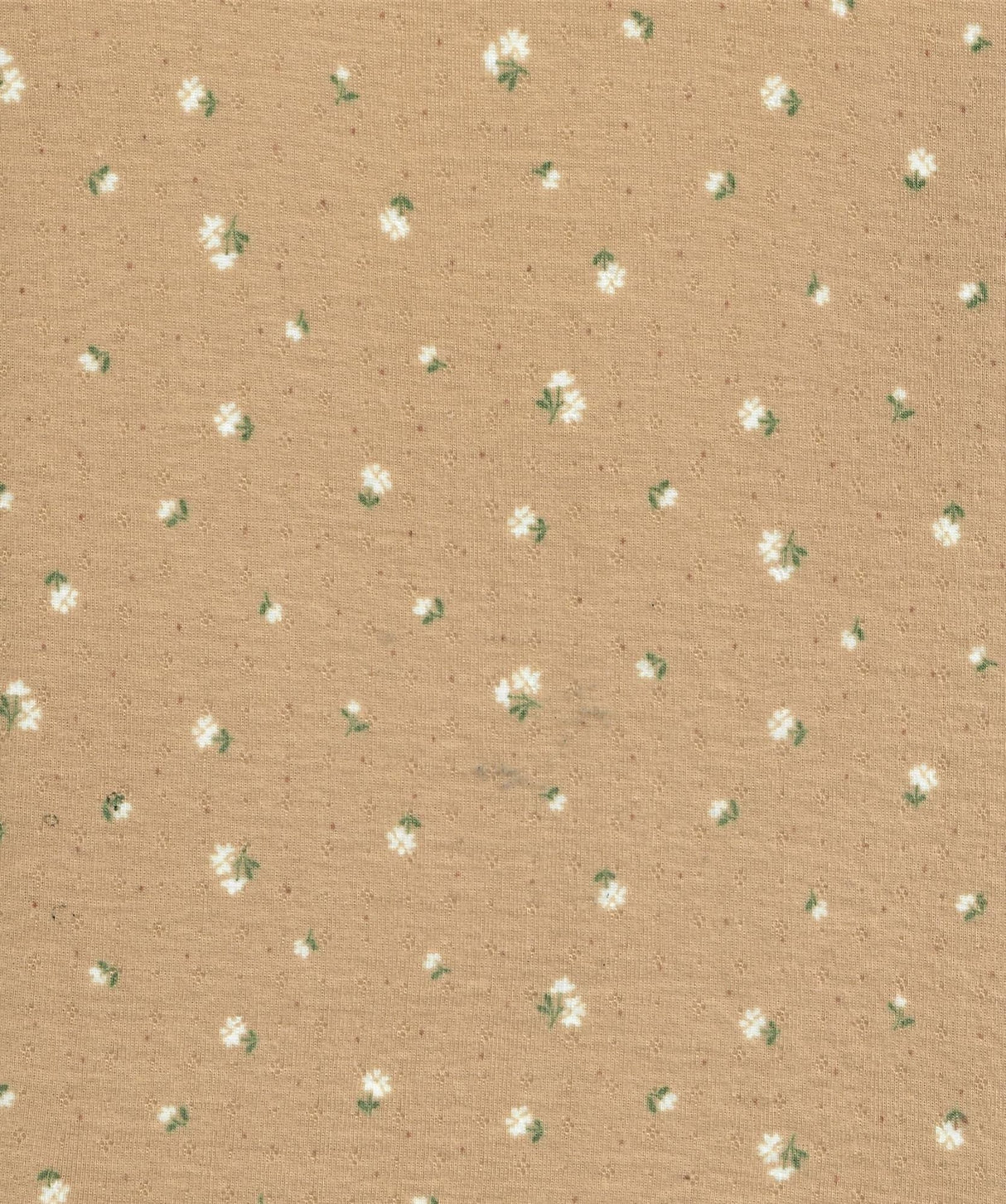 Pointelle Knit Ditsy Print Fabric