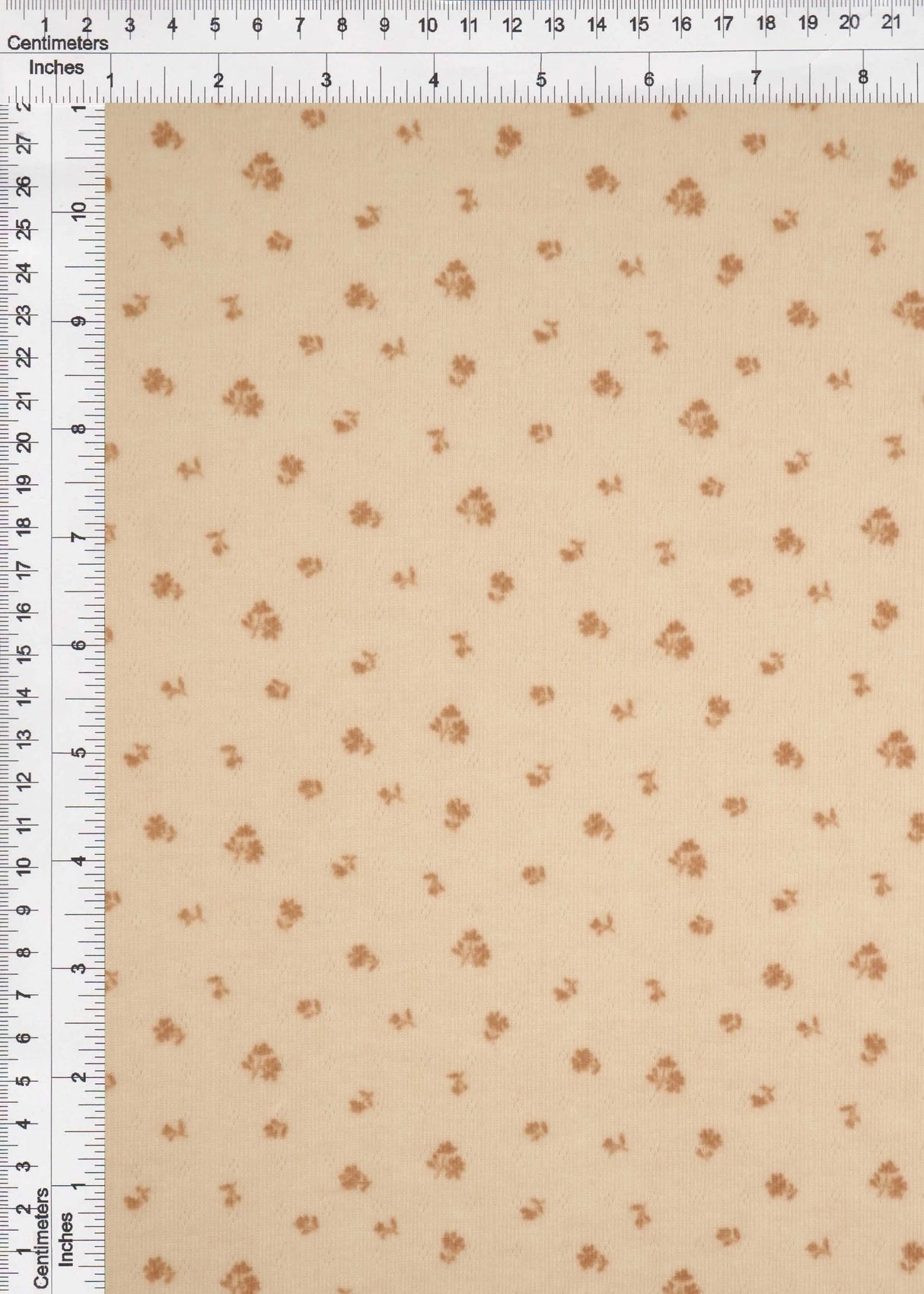 1 Yard Cotton-Style Ditsy Pointelle Print Knit Fabric, 61/63'' Wide Polyester Spandex Blend