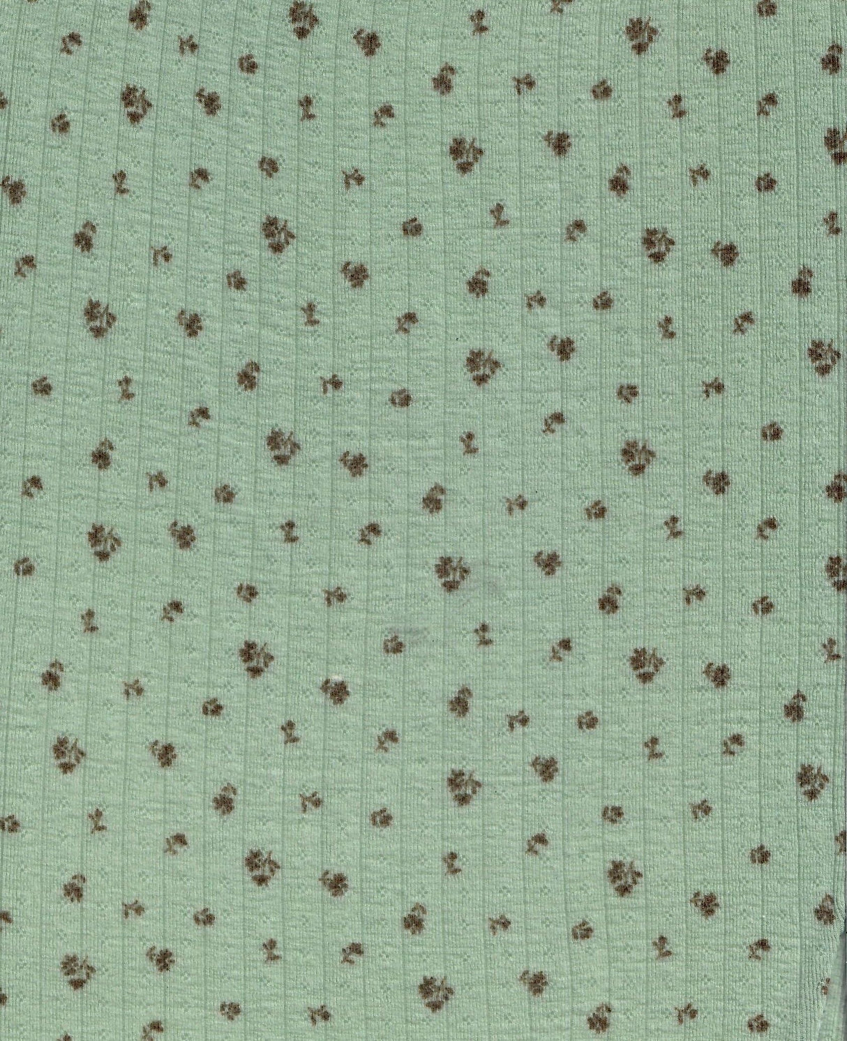 Pointelle Knit Ditsy Print Fabric
