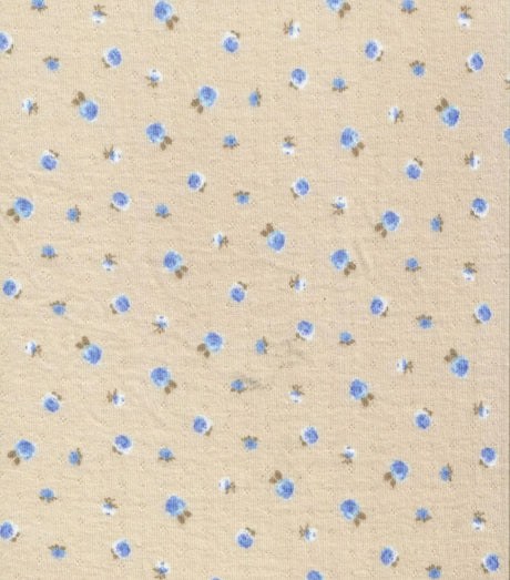 1 Yard Soft Cotton Style Small Flower Ditsy Pointelle Knit Fabric 61/63 Inches Wide