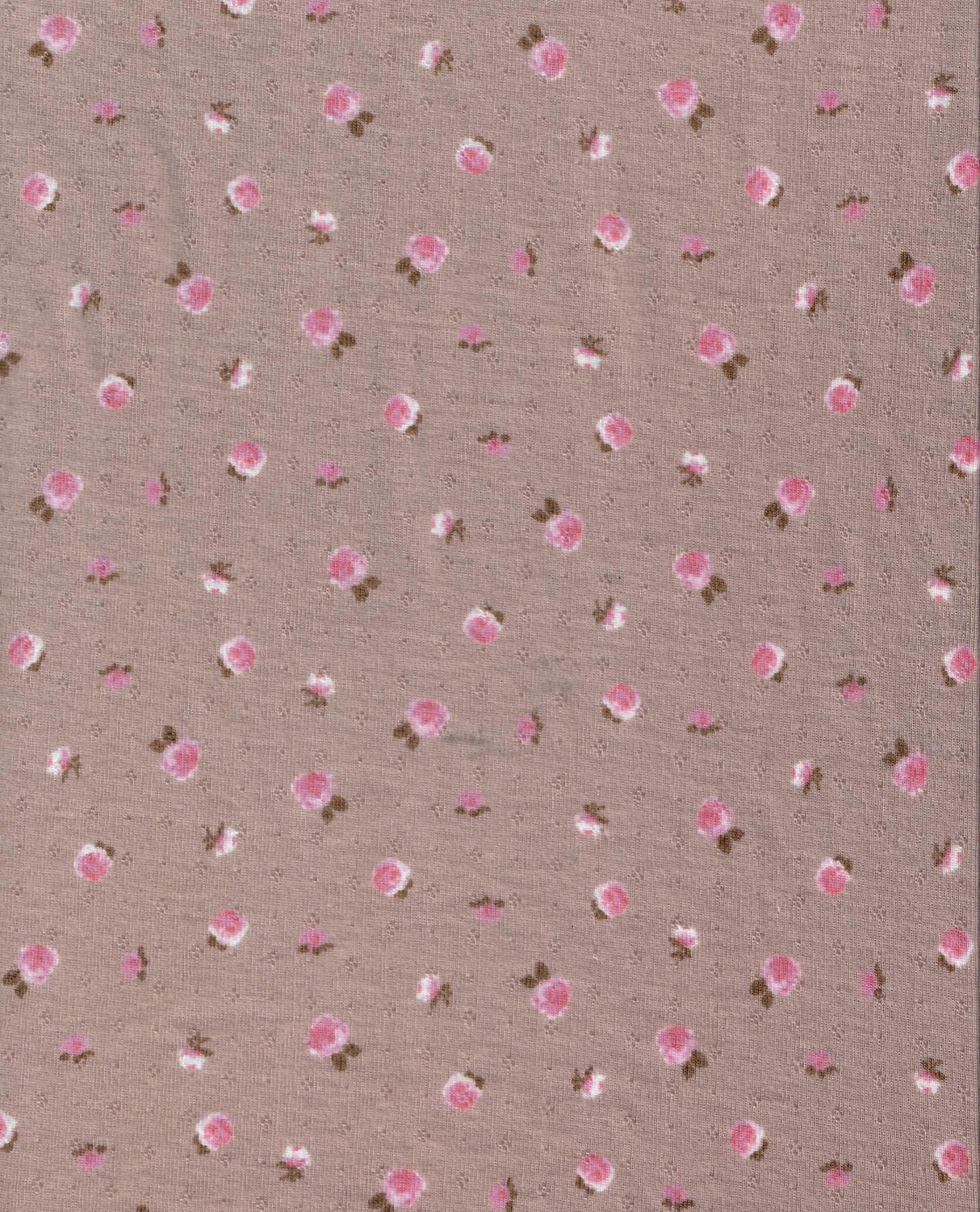 Pointelle Knit Ditsy Print Fabric