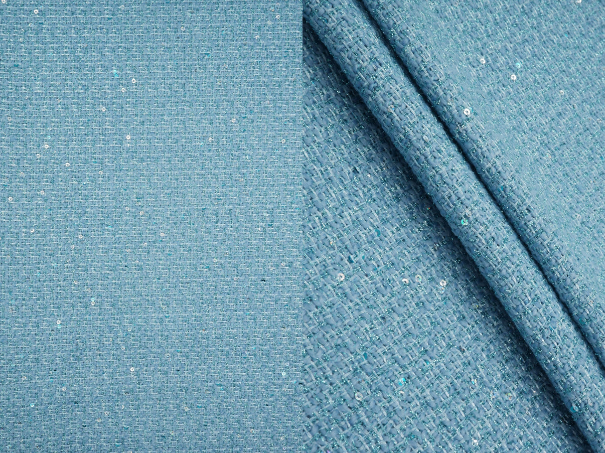 Sequin Lurex Boucle Knit Fabric