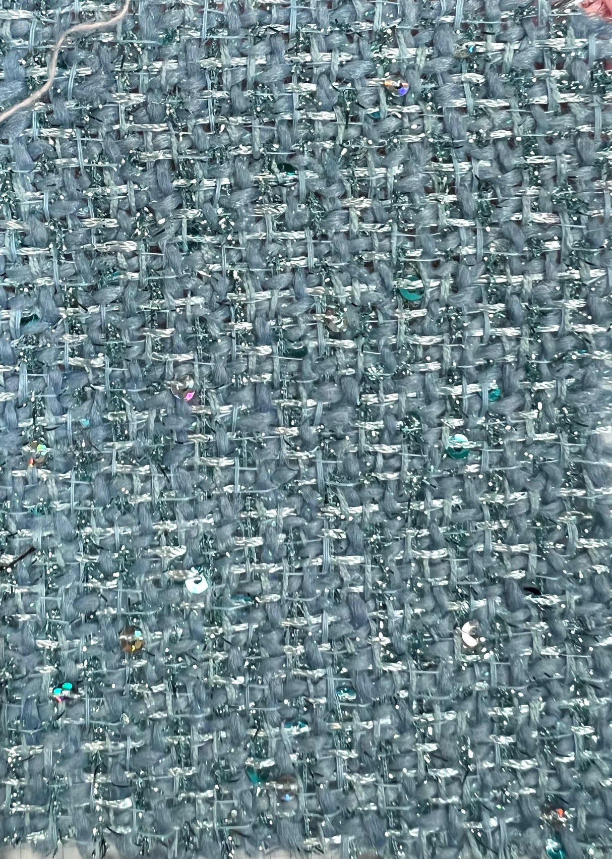 Sequin Lurex Boucle Knit Fabric