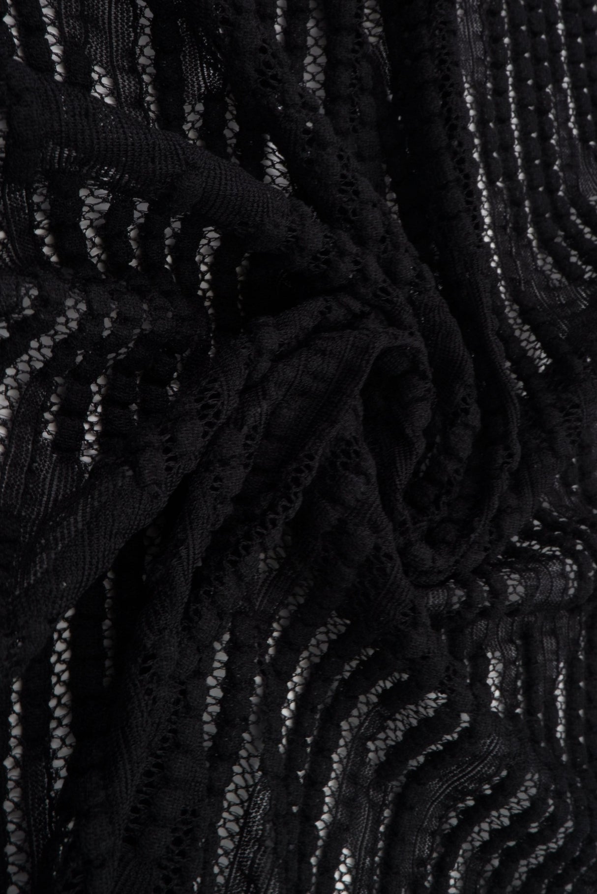 Bubble Lace Fabric Solid Black