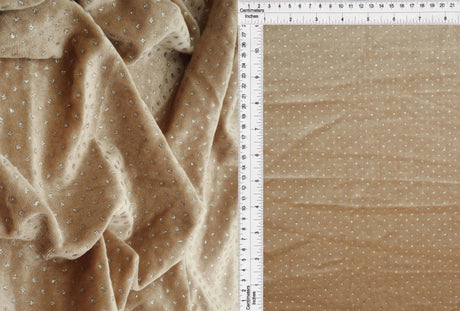 1 Yard Soft Velvet Mini Polka Dot Glitter Knit Fabric 58/60 Inches Wide