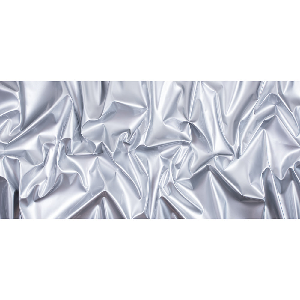 Flynn Silver Glossy Stretch Imitation Latex
