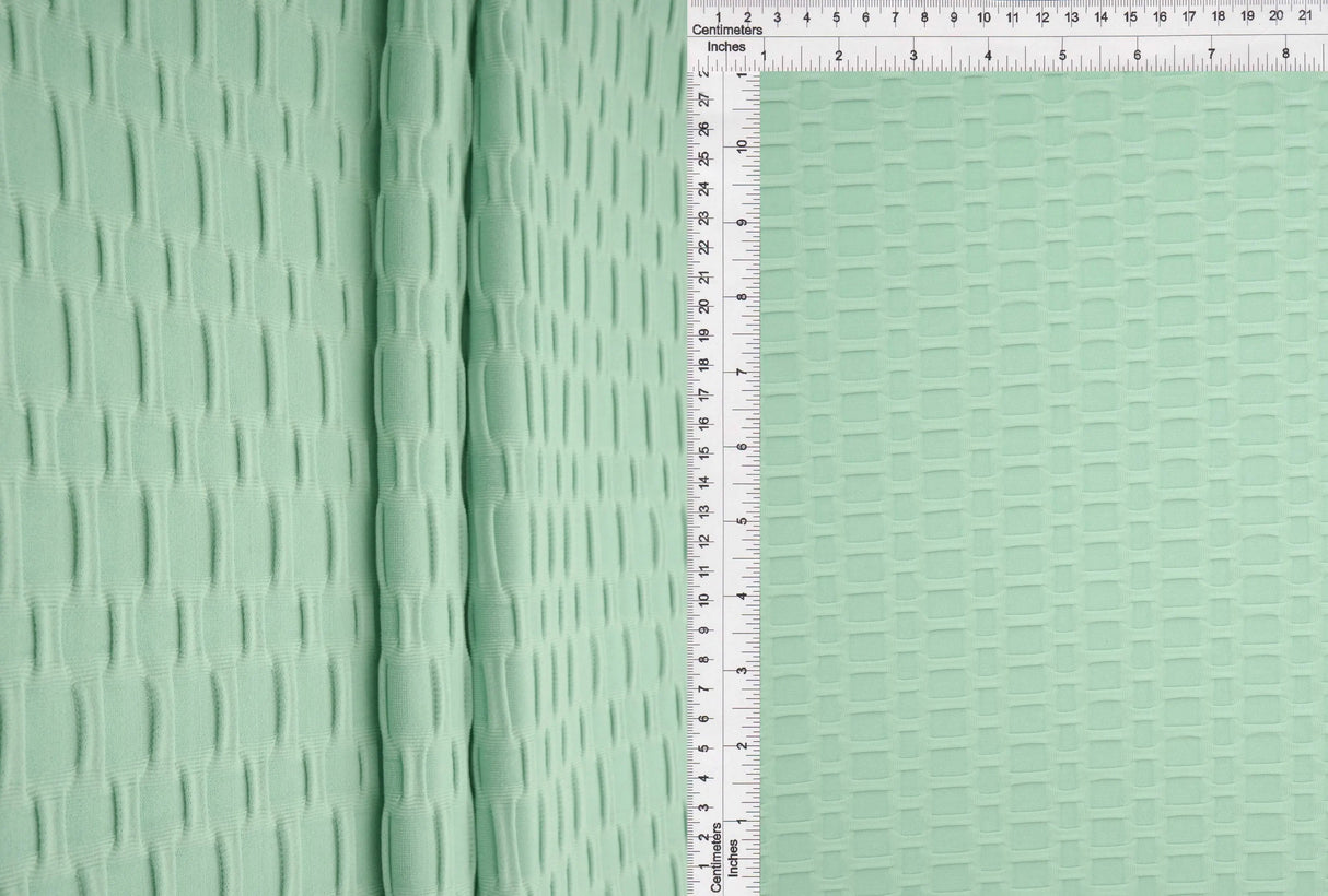 Honeycomb Knit Jacquard Solid Fabric Stretch Polyester Spandex 58/60 Inches Wide