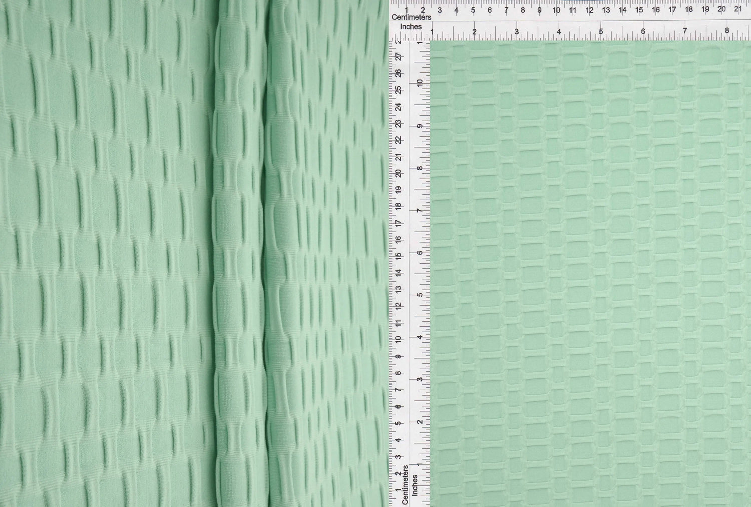 Honeycomb Knit Jacquard Solid Fabric Stretch Polyester Spandex 58/60 Inches Wide