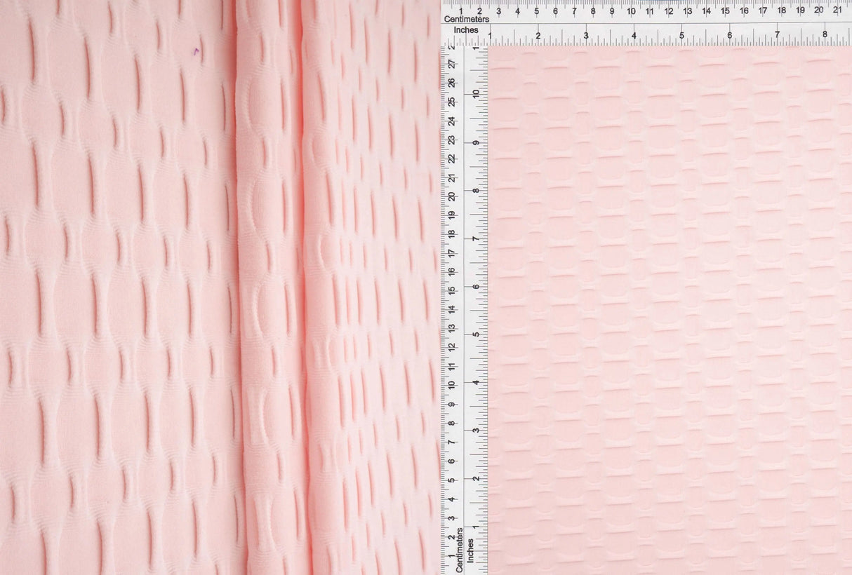 Honeycomb Knit Jacquard Solid Fabric 1 Yard Stretch Soft Durable 58/60" Wide