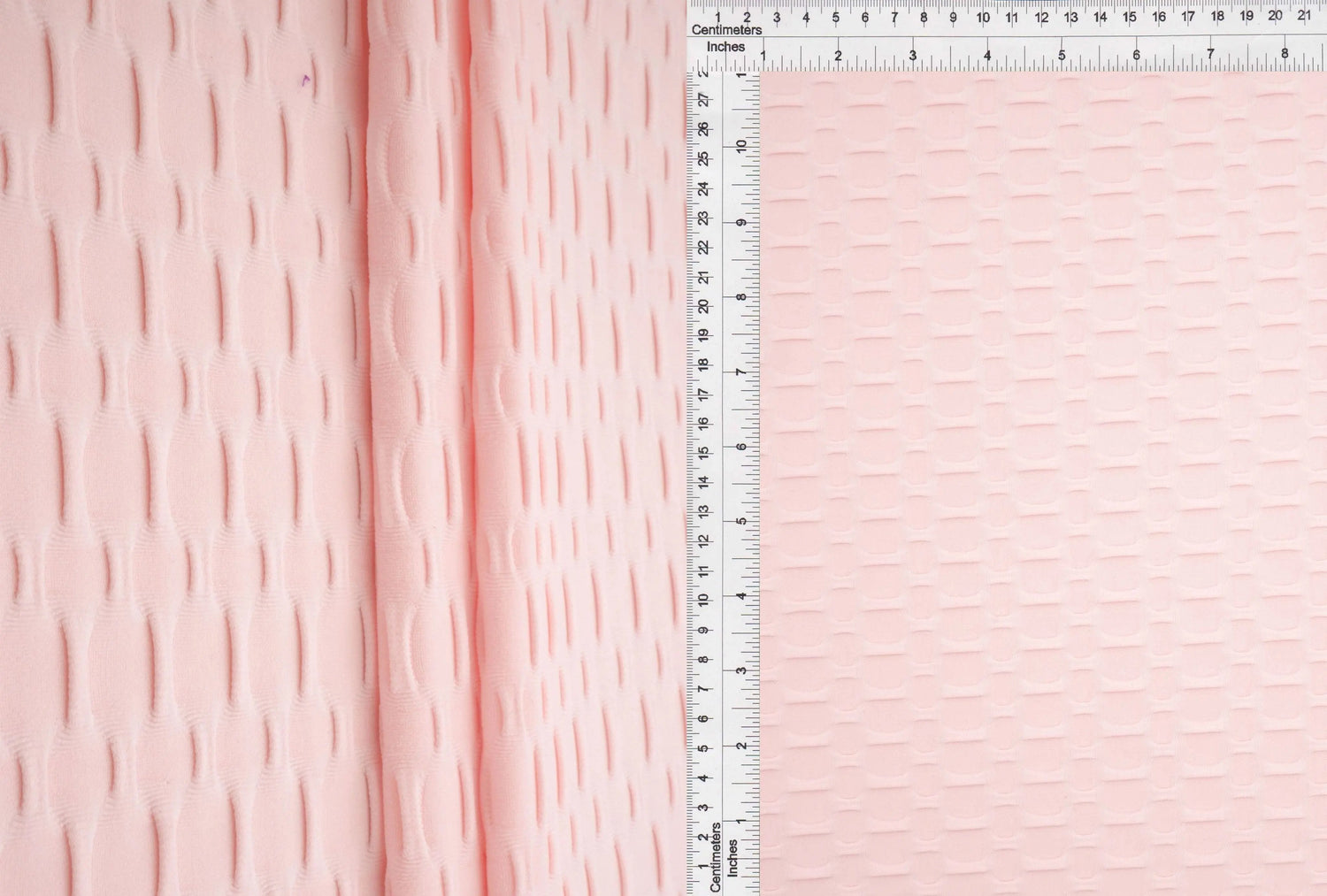 Honeycomb Knit Jacquard Solid Fabric Stretch Polyester Spandex 58/60 Inches Wide