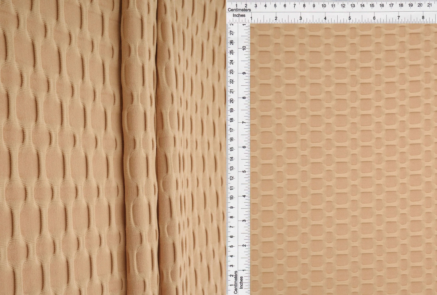 Honeycomb Knit Jacquard Solid Fabric Stretch Polyester Spandex 58/60 Inches Wide