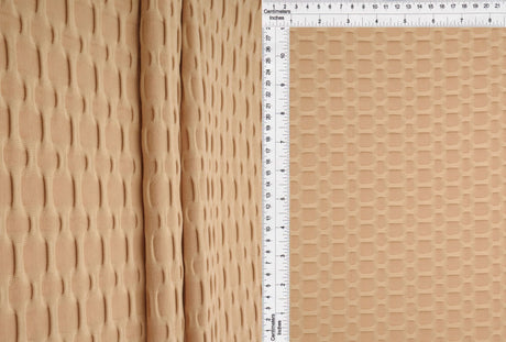 Honeycomb Knit Jacquard Solid Fabric Stretch Polyester Spandex 58/60 Inches Wide