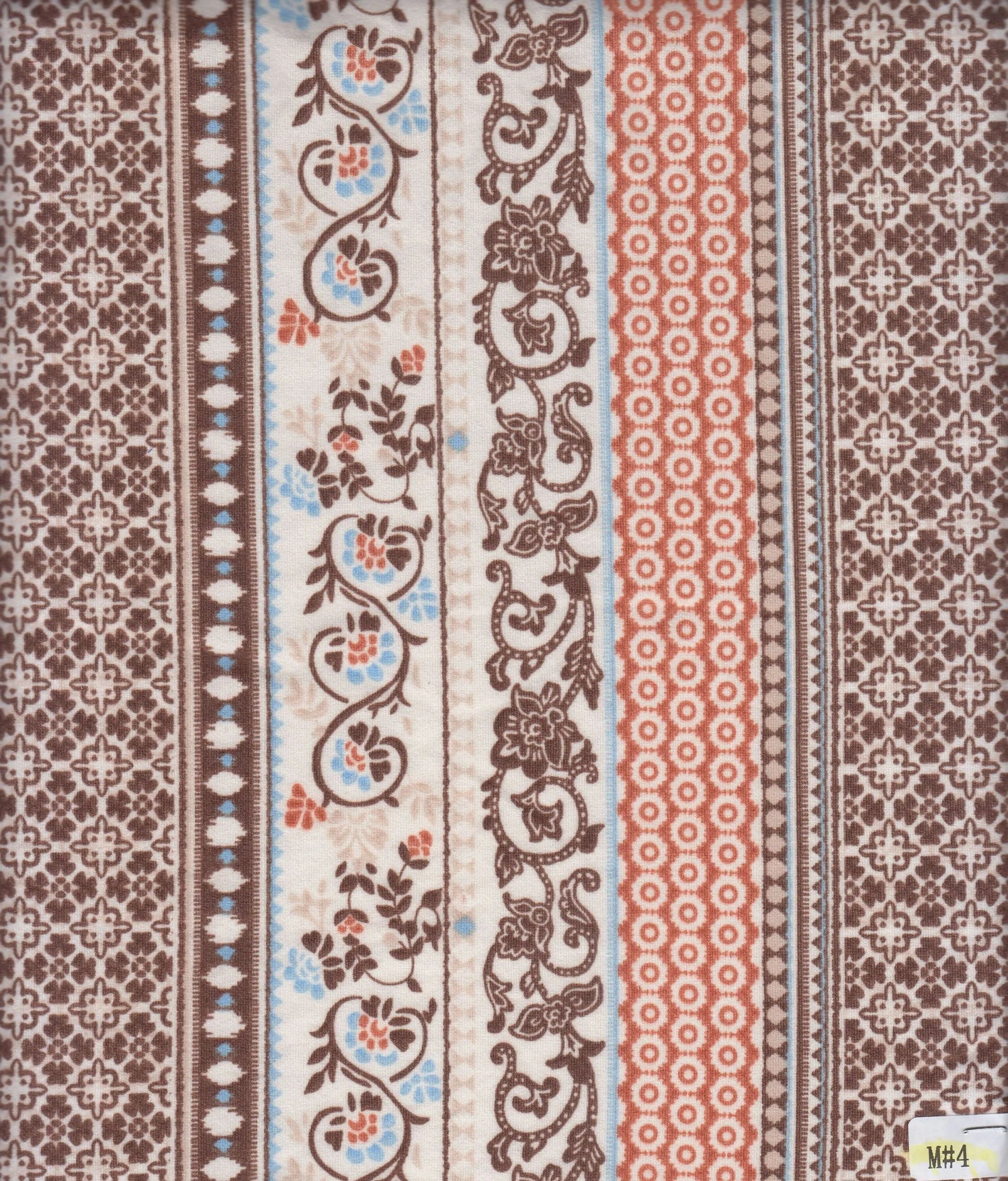 1 Yard Boho Stripe DTY Knit Fabric Soft Brushed Stretch Polyester Spandex 58/60 Inch Wide