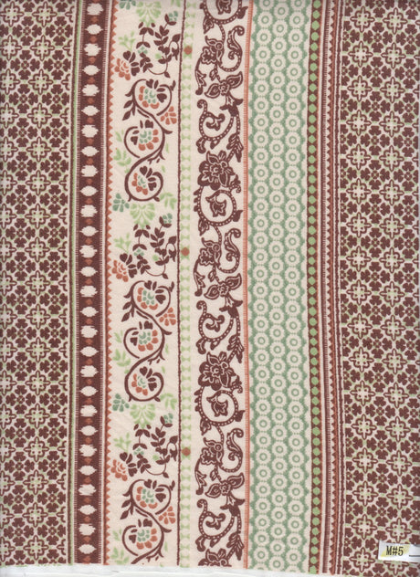 1 Yard Soft Stretch DTY Brushed Boho Stripe Knit Fabric 58/60 Inches Wide