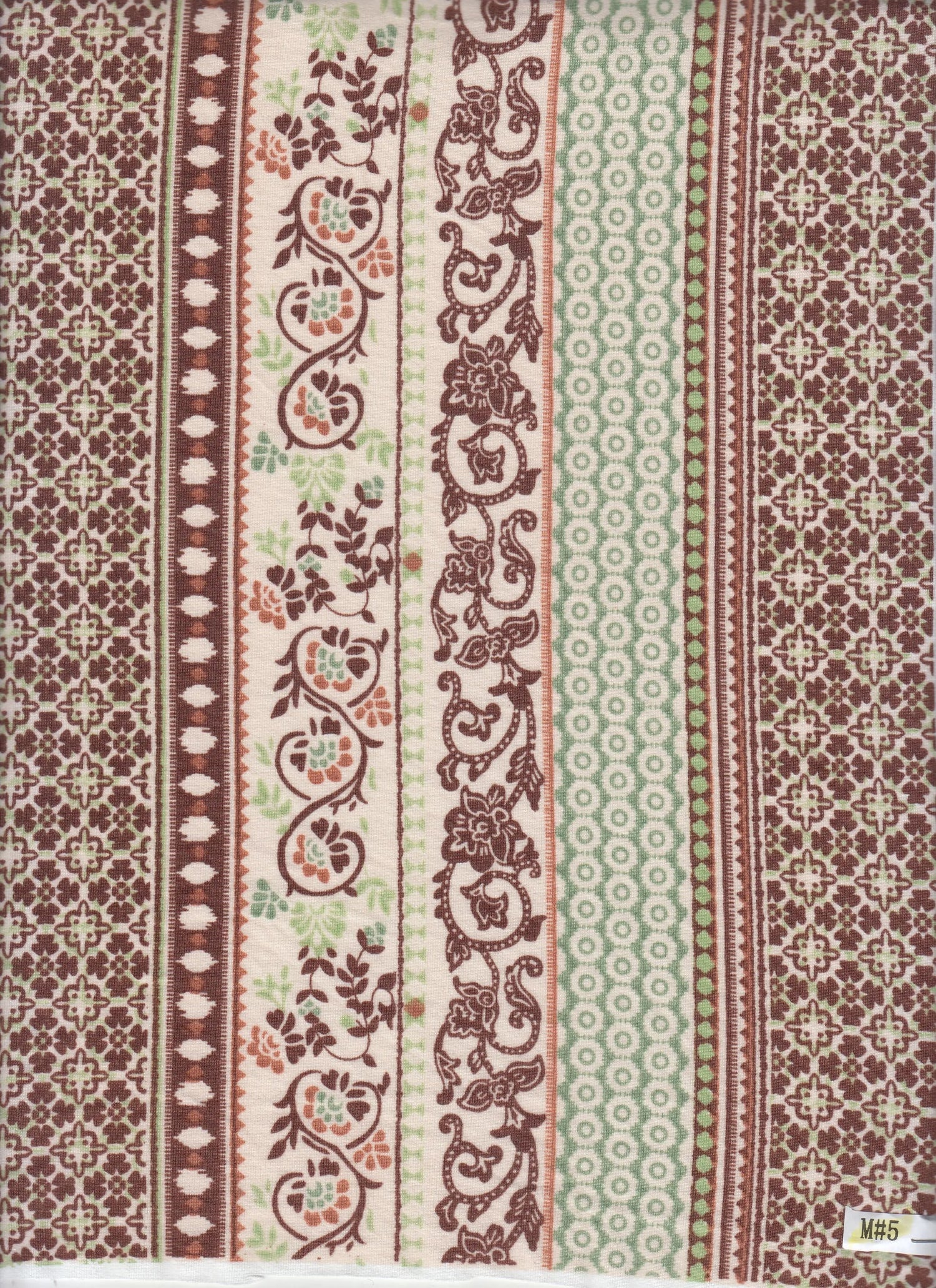 1 Yard Boho Stripe DTY Knit Fabric Soft Brushed Stretch Polyester Spandex 58/60 Inch Wide