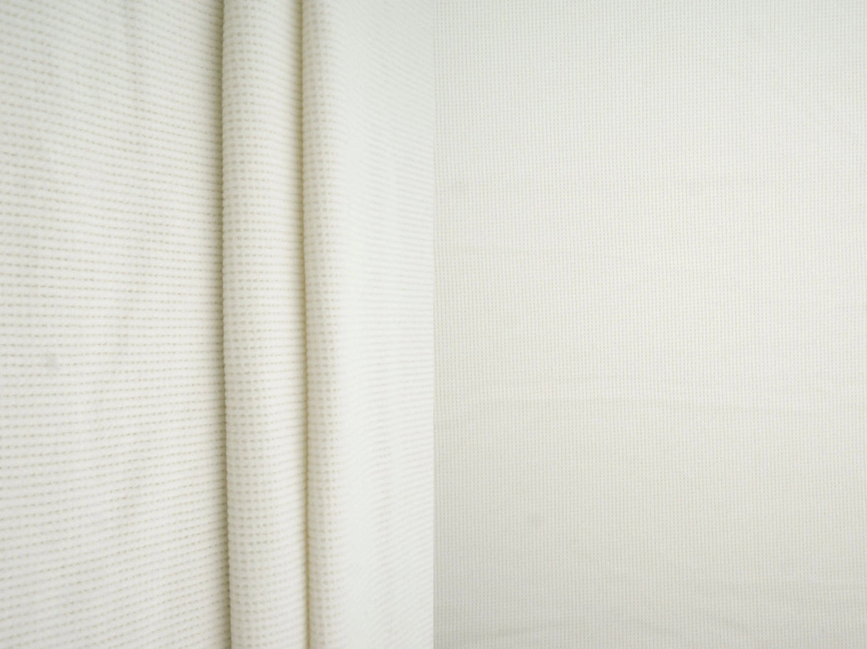 1 Yard Solid Stretch 2x2 Waffle Thermal Knit Fleece Fabric 57 59 Inches Wide