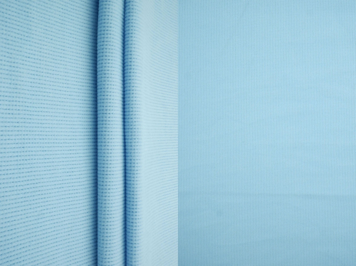 1 Yard Solid Stretch 2x2 Waffle Thermal Knit Fleece Fabric 57 59 Inches Wide