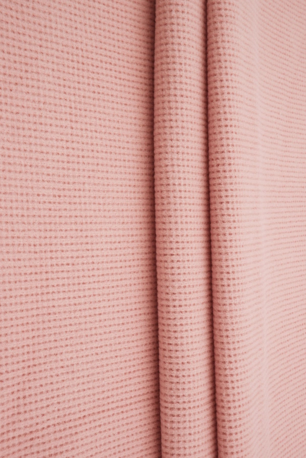 Waffle Knit Fleece Fabric Solid