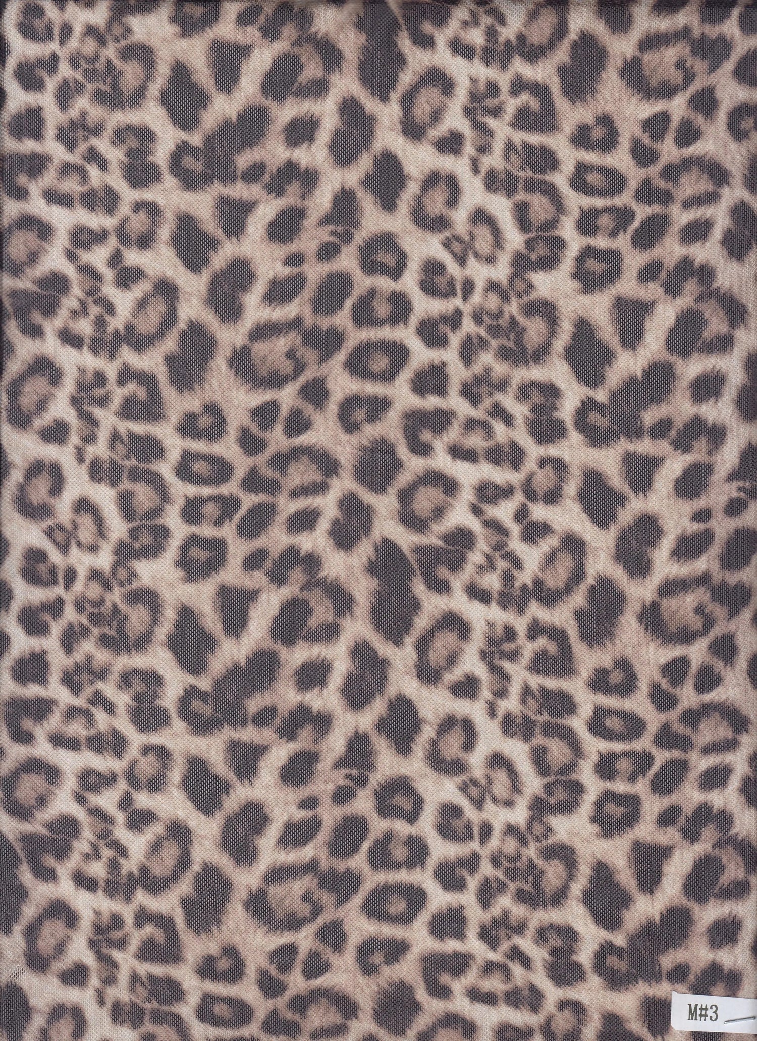 1 Yard Brown Digital Mesh Animal Print Fabric, 58/60'' Wide Polyester Spandex Blend