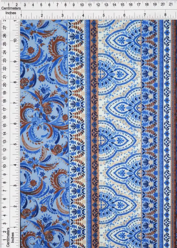 1 Yard Boho Print DTY Brushed Knit Fabric Soft Stretch Polyester Spandex 58/60 Inch Wide