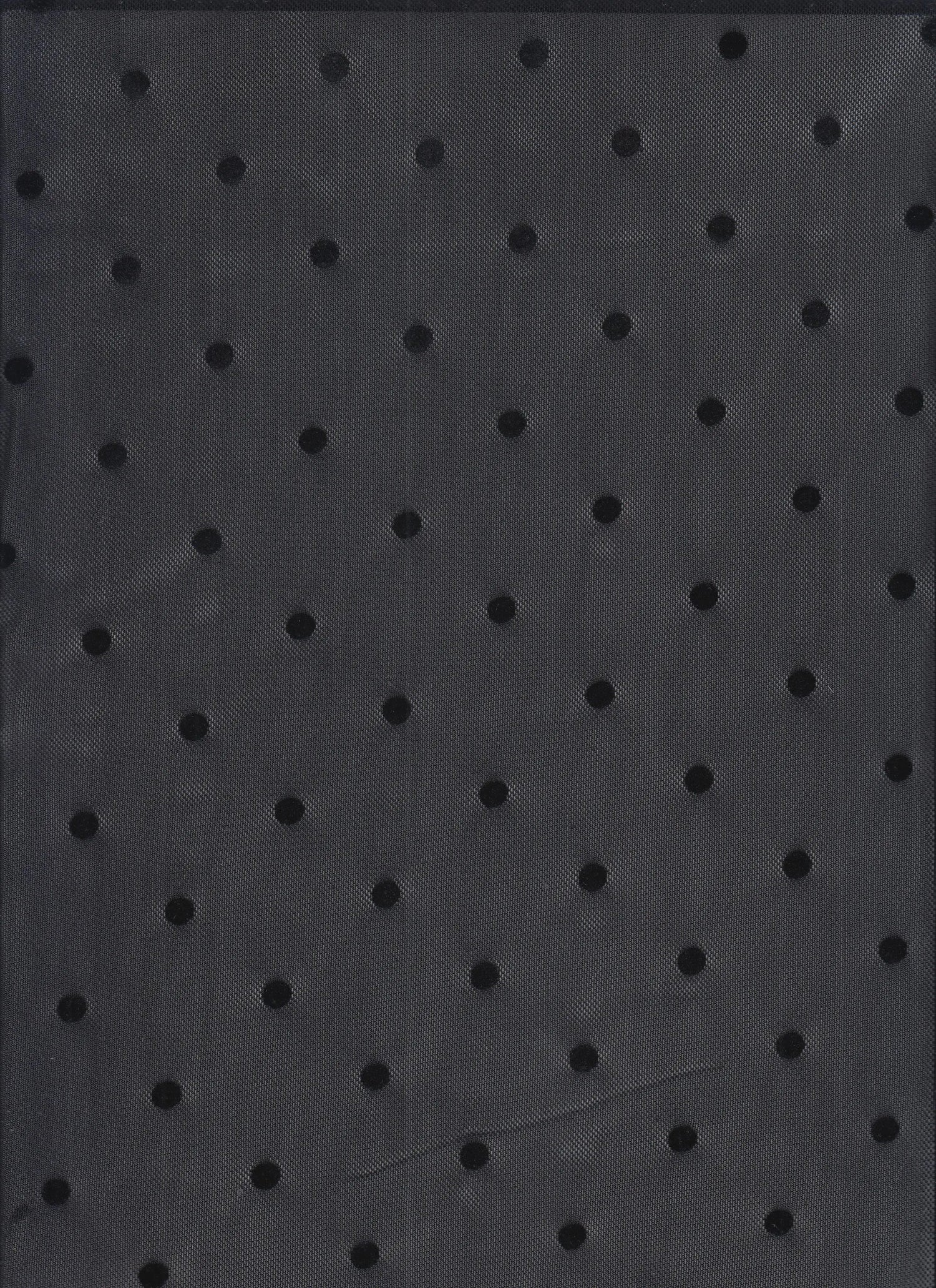 1 Yard Polyester Spandex 100 GSM Mesh Fabric Polka Dot Flocking Soft Stretch Sheer 56/57" Width