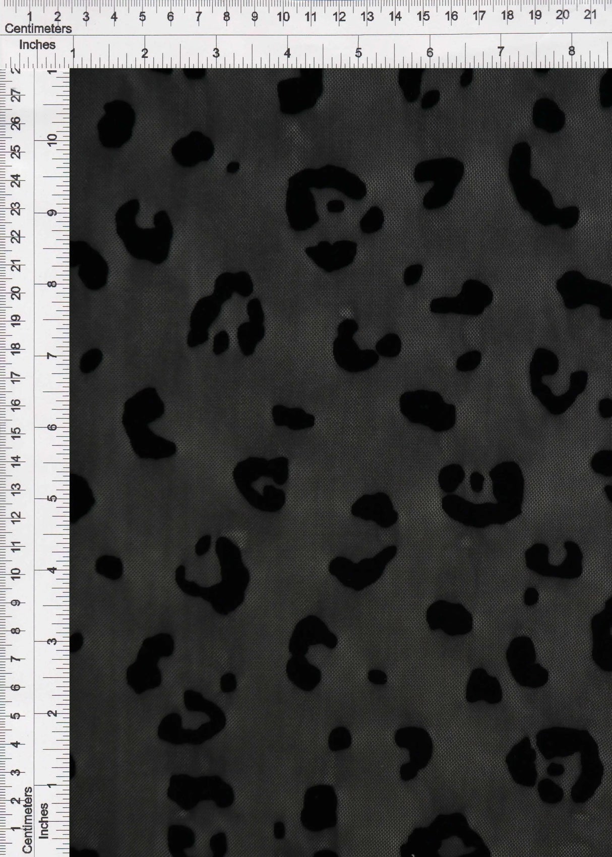 1 Yard Leopard Flocking Mesh Fabric, 56/57'' Wide Polyester Spandex Blend