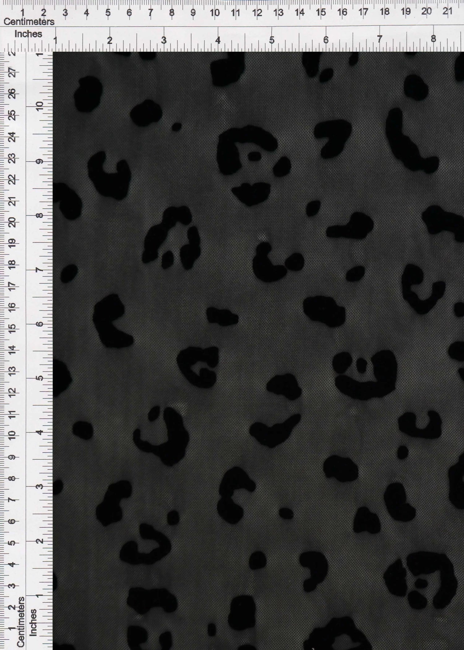 1 Yard Leopard Flocking Mesh Fabric, 56/57'' Wide Polyester Spandex Blend