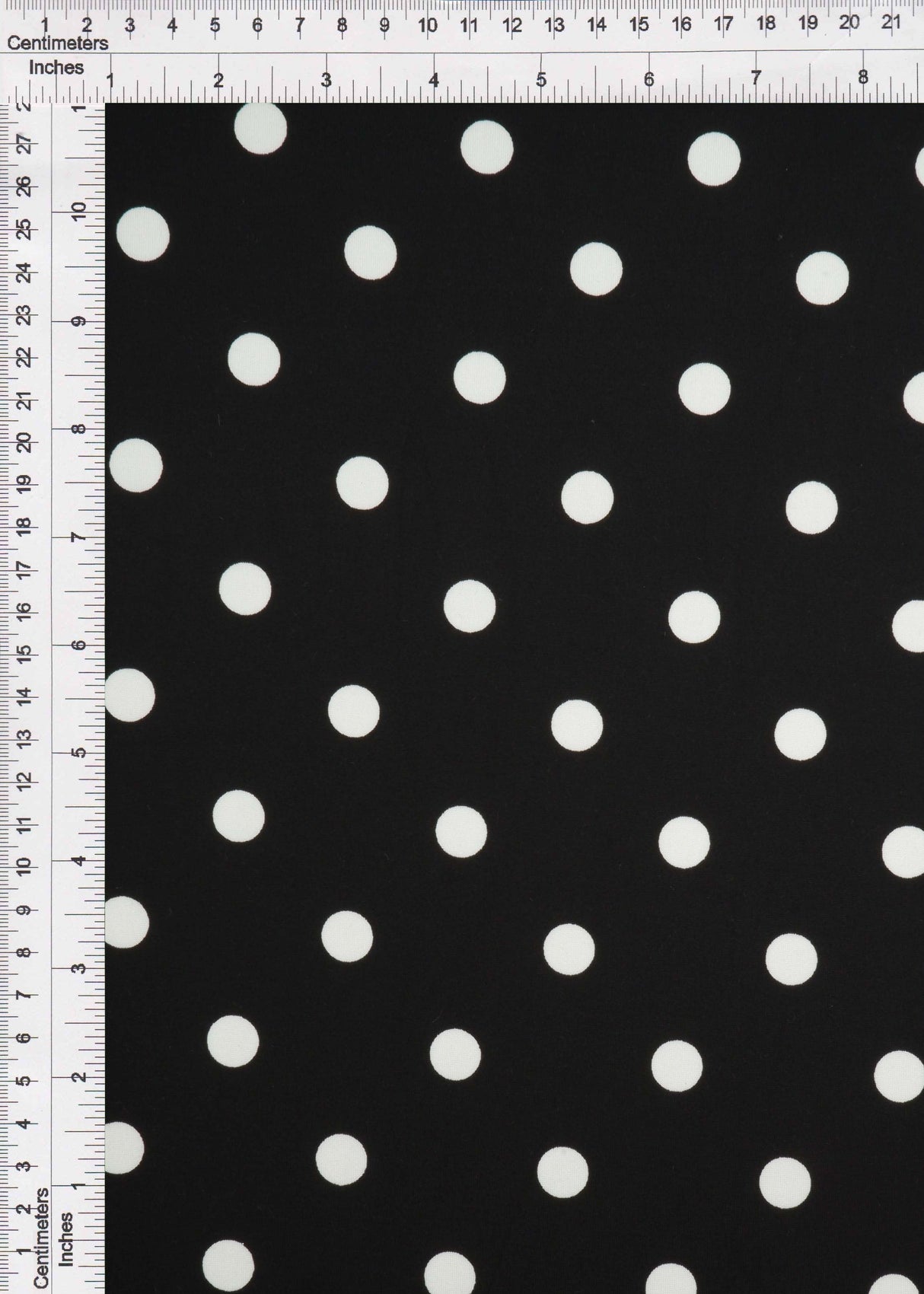 Polka Dot DTY Knit Fabric Black