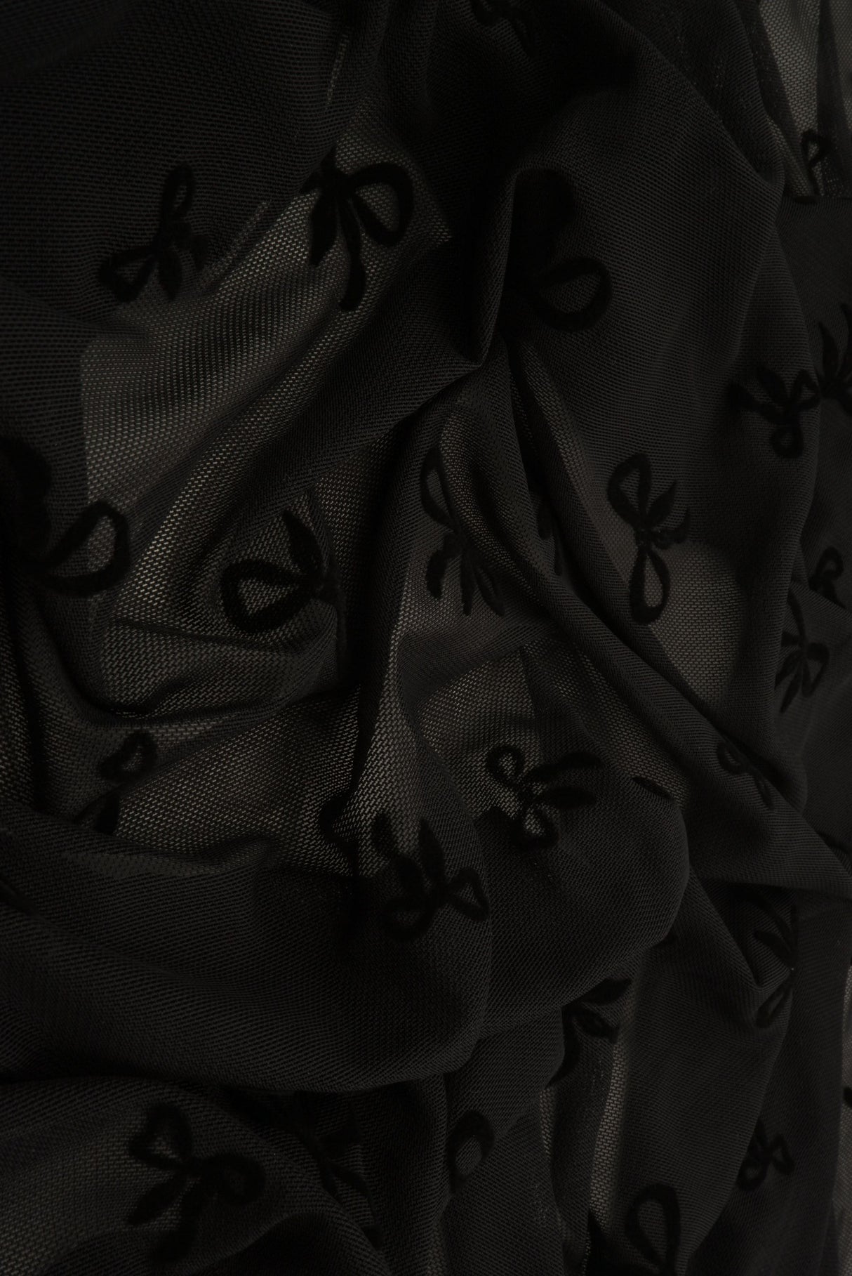 Bow Flocking Mesh Fabric