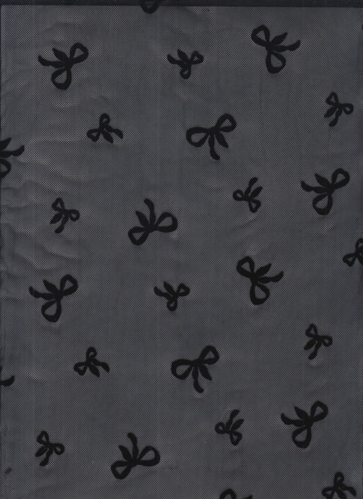 Bow Flocking Mesh Fabric
