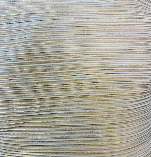 1 Yard Bodre Pleated Jersey Knit Fabric with Foil 150 GSM, 58/60'' Wide 100% Polyester