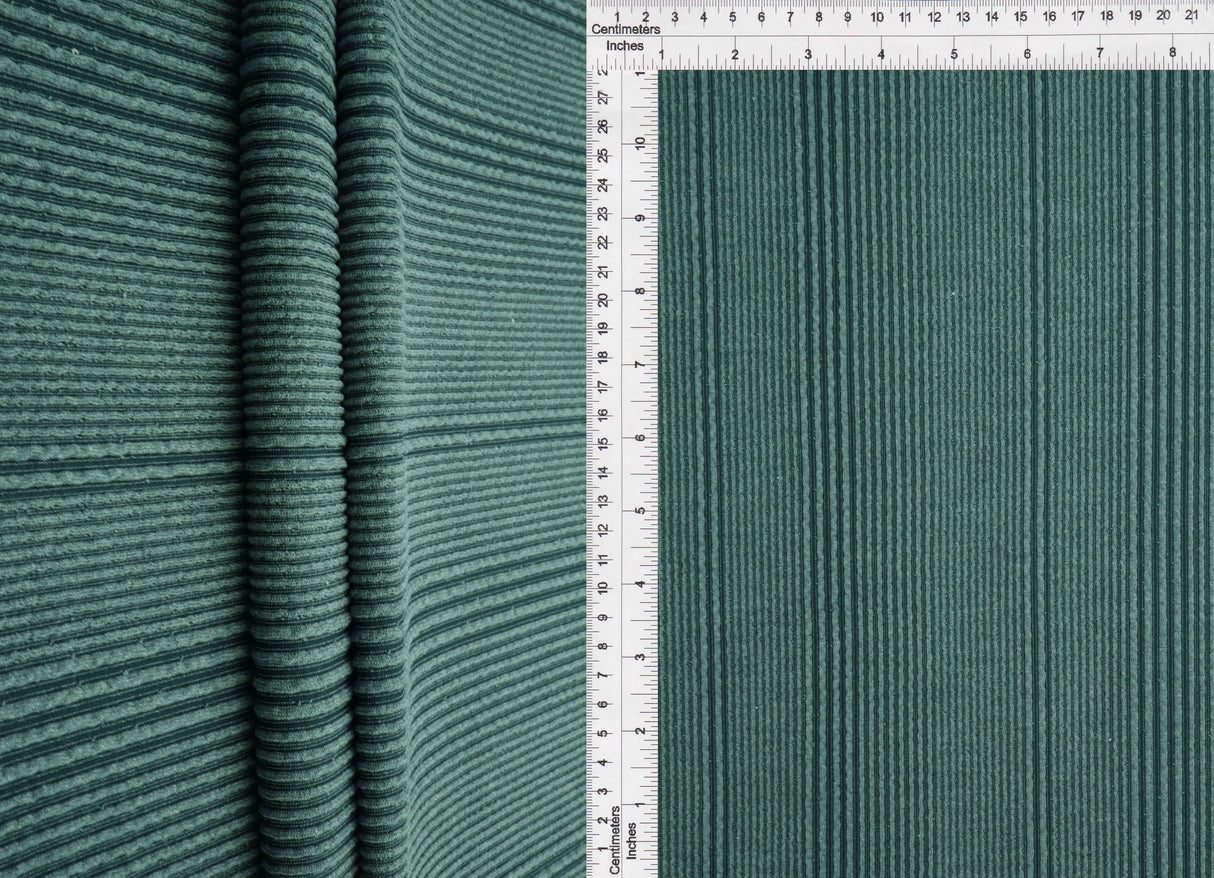 1 Yard Variegated Jacquard Rib Knit Fabric Soft Stretch Polyester Rayon Blend 52/54 Inches Wide