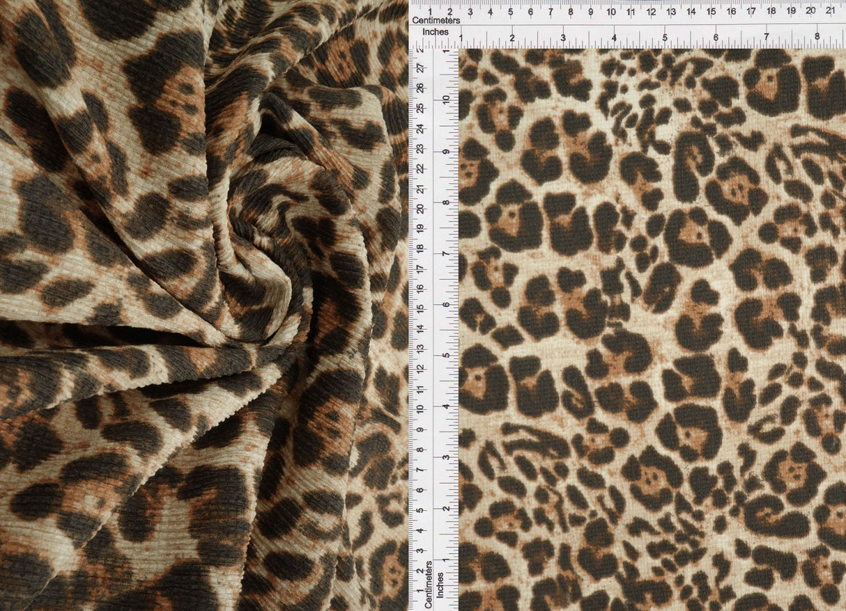 Animal Print Ripple Jersey Fabric