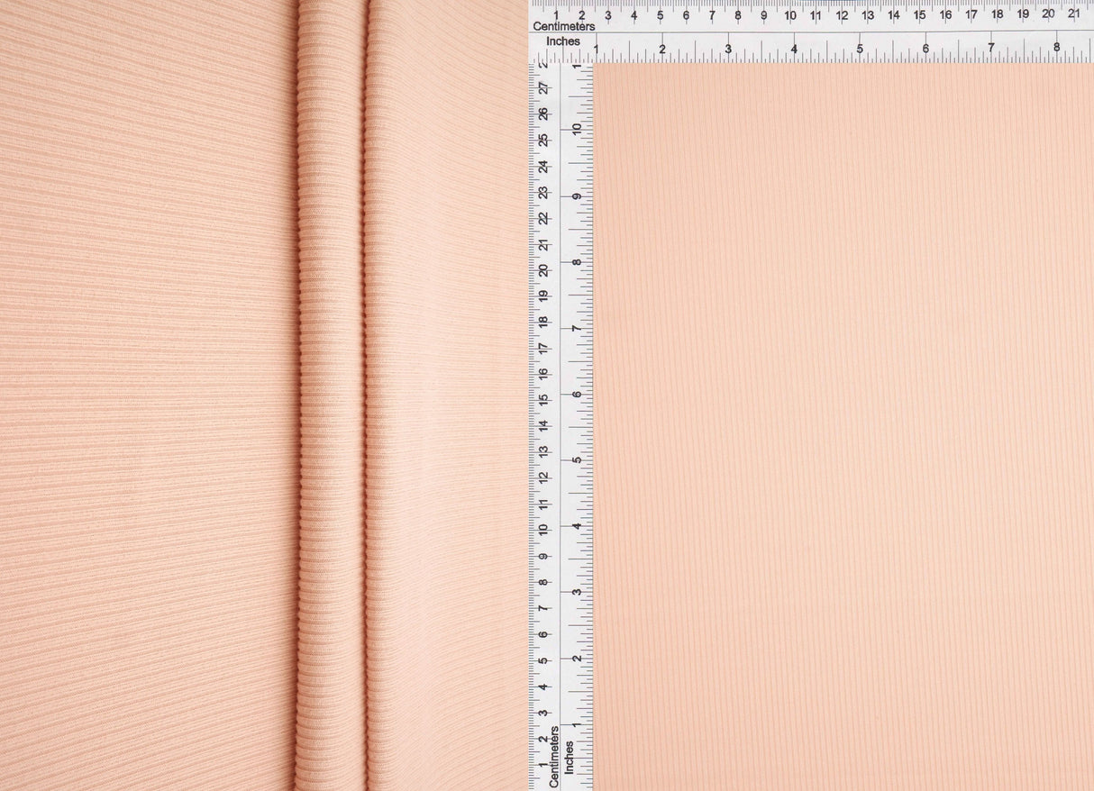 Rib Solid Stretch Knit Fabric