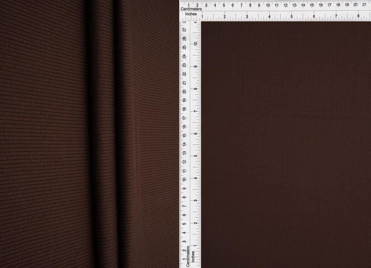 Rib Solid Stretch Knit Fabric